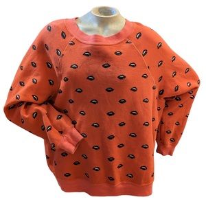 WILDFOX cozy oversized baggy jumper sweatshirt Lip Service L